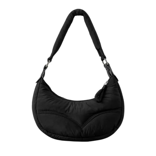 Kelisdi Elegante gesteppte Umhängetasche für Damen, stilvolle und praktische Umhängetasche, Nylon-Umhängetasche für tägliche Aktivitäten, modische Tasche, Schwarz , One Size Kelisdi Elegante gesteppte Umhängetasche für Damen, stilvolle und praktische Umhängetasche, Nylon-Umhängetasche für tägliche Aktivitäten, modische Tasche, Schwarz , One Size von Kelisdi