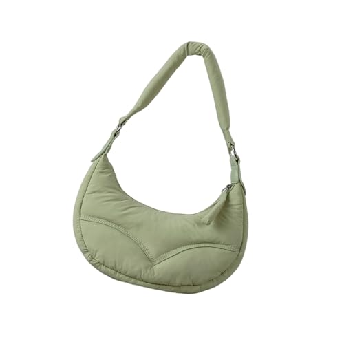 Kelisdi Elegante gesteppte Umhängetasche für Damen, stilvolle und praktische Umhängetasche, Nylon-Umhängetasche für tägliche Aktivitäten, modische Tasche, grün, One Size Kelisdi Elegante gesteppte Umhängetasche für Damen, stilvolle und praktische Umhängetasche, Nylon-Umhängetasche für tägliche Aktivitäten, modische Tasche, grün, One Size von Kelisdi