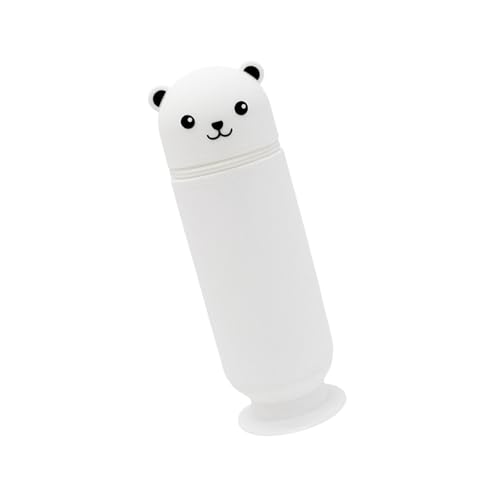 Kelisdi Federmäppchen Cartoon Bär Stiftebox mit Saugnapf Silikon Stifttasche Große Kapazität für Schüler Teenager Mädchen Jungen Cartoon Bär Stifthalter Silikonhülle mit Saugnapf Schulbedarf, weiß Kelisdi Federmäppchen Cartoon Bär Stiftebox mit Saugnapf Silikon Stifttasche Große Kapazität für Schüler Teenager Mädchen Jungen Cartoon Bär Stifthalter Silikonhülle mit Saugnapf Schulbedarf, weiß von Kelisdi