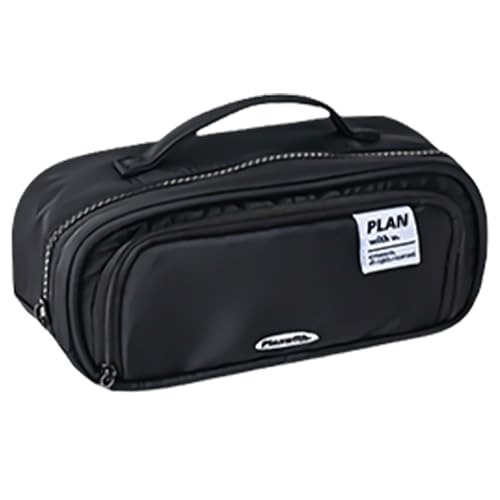 Kelisdi Federmäppchen Große Kapazität Federmäppchen Schreibwaren Tasche Erweiterbar Stift Organizer Schreibwaren für Schulkoffer Erweiterbar Große Kapazität Stiftmarker, Schwarz von Kelisdi