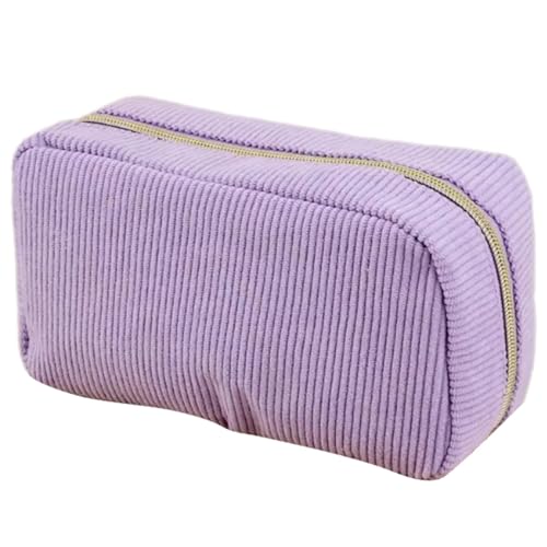 Kelisdi Federmäppchen aus Cord mit hoher Kapazität für Büro, Schule, Bleistift-Organizer, Aufbewahrungstasche, Reise-Kosmetiktasche, Schul-Organizer, violett Kelisdi Federmäppchen aus Cord mit hoher Kapazität für Büro, Schule, Bleistift-Organizer, Aufbewahrungstasche, Reise-Kosmetiktasche, Schul-Organizer, violett von Kelisdi
