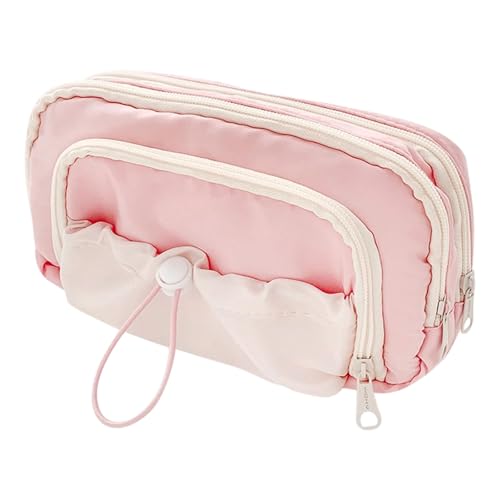 Kelisdi Federmäppchen mit großem Fassungsvermögen, mehrschichtiges Stifteetui, Schulbedarf zum Organisieren von Markern und Zubehör, mehrschichtige Organizer-Box, B, Mass Beauty von Kelisdi