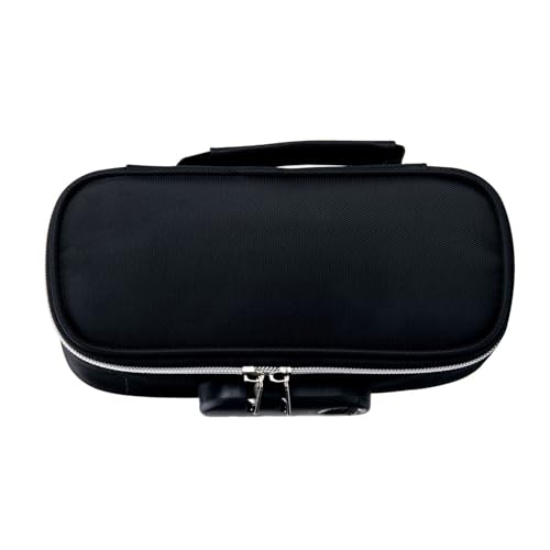 Kelisdi Federmäppchen mit hoher Kapazität, 4 Abschnitte, Segeltuch, Stifttasche mit Kombination, tragbarer Stift-Organizer, Reise-Kosmetik-Etui, Kinder-Bleistift mit Sicherheit, C von Kelisdi