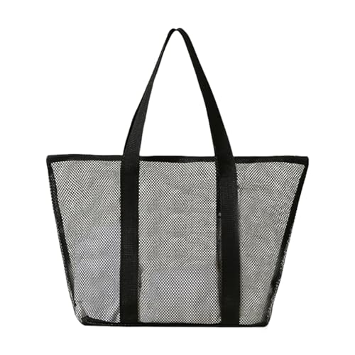 Kelisdi Grids Schultertasche mit großem Fassungsvermögen, Sandspielzeug, Aufbewahrungstasche, Handtasche, Urlaub, hohl, Strand, für Dusche, Strand, große Kapazität, Handtasche, Sandspielzeug, Gitter Kelisdi Grids Schultertasche mit großem Fassungsvermögen, Sandspielzeug, Aufbewahrungstasche, Handtasche, Urlaub, hohl, Strand, für Dusche, Strand, große Kapazität, Handtasche, Sandspielzeug, Gitter von Kelisdi