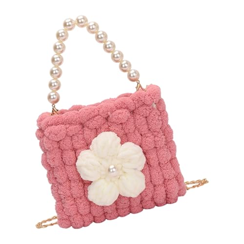 Kelisdi Hochwertige Strick-Schultertasche, leichtes Design, Umhängetasche, Abendbörse, lässige Handtasche für Damen und Mädchen, gehäkelte Handtaschen-Organizer, D, One Size von Kelisdi