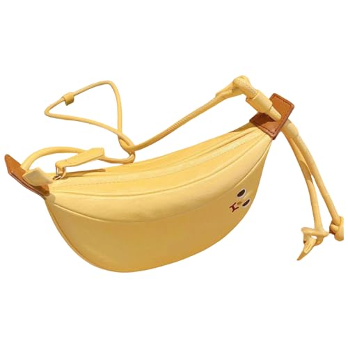 Kelisdi Kreative Handtasche in Bananenform für Damen und Mädchen, stilvolle und modische Umhängetasche, Umhängetasche, für den täglichen Gebrauch, aus PU-Leder von Kelisdi