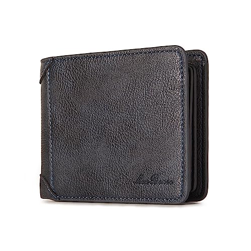 Kelisdi Kurze Herren-Geldbörse, PU, Kreditkartenhalter, modische Münzgeldbörsen, Business-Münzfach, Vintage, blau, Mass Beauty Kelisdi Kurze Herren-Geldbörse, PU, Kreditkartenhalter, modische Münzgeldbörsen, Business-Münzfach, Vintage, blau, Mass Beauty von Kelisdi