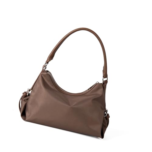 Kelisdi Lässige Umhängetasche für Damen, stilvolle Unterarm-Geldbörse mit Reißverschluss, Tragegriff oben, große Kapazität, PU-Handtasche, luxuriöses PU-Leder, braun, One Size Kelisdi Lässige Umhängetasche für Damen, stilvolle Unterarm-Geldbörse mit Reißverschluss, Tragegriff oben, große Kapazität, PU-Handtasche, luxuriöses PU-Leder, braun, One Size von Kelisdi