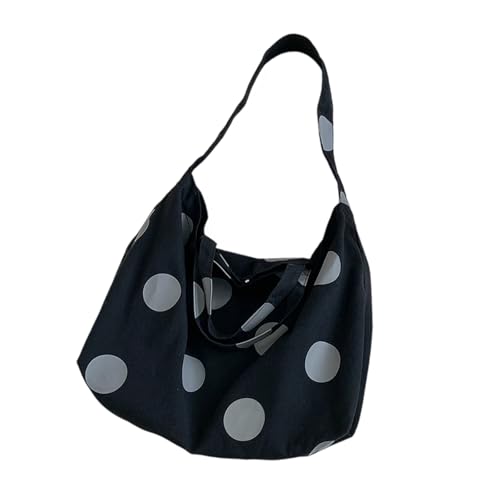 Kelisdi Modische Damen-Umhängetasche, koreanisches Punktemuster, leichte Schultertasche für den täglichen Gebrauch, Urlaubs-Handtasche, Schwarz , One Size Kelisdi Modische Damen-Umhängetasche, koreanisches Punktemuster, leichte Schultertasche für den täglichen Gebrauch, Urlaubs-Handtasche, Schwarz , One Size von Kelisdi
