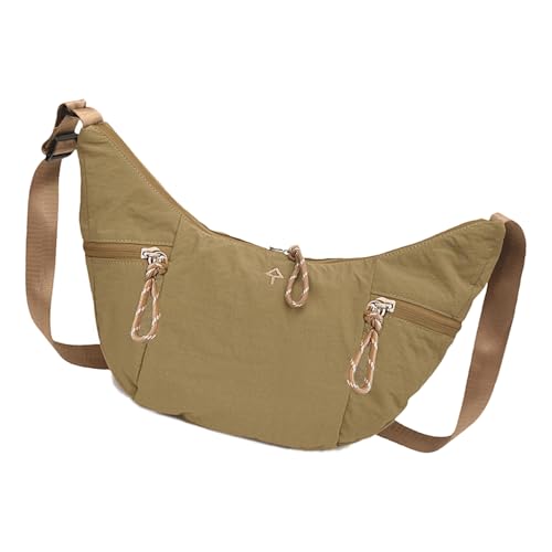 Kelisdi Modische Nylon-Umhängetasche mit verstellbarem Riemen, lässige Umhängetasche, geeignet für verschiedene Anlässe, Knödeltaschen, grün, One Size Kelisdi Modische Nylon-Umhängetasche mit verstellbarem Riemen, lässige Umhängetasche, geeignet für verschiedene Anlässe, Knödeltaschen, grün, One Size von Kelisdi