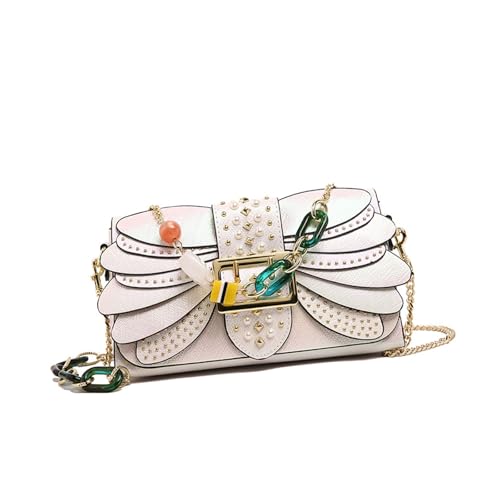 Kelisdi Modische Umhängetasche, PU-Handtasche, Schultertasche für trendige Frauen und Profis, die einen unverwechselbaren Look suchen, lässige Umhängetasche, weiß, One Size Kelisdi Modische Umhängetasche, PU-Handtasche, Schultertasche für trendige Frauen und Profis, die einen unverwechselbaren Look suchen, lässige Umhängetasche, weiß, One Size von Kelisdi