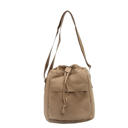 Kelisdi Nylon-Umhängetasche, leichte und praktische Schultertaschen, Reise-Eimer-Geldbörse, Umhängetasche mit verstellbarem Riemen, für Damen, leichte Schultertasche, khaki, One Size Kelisdi Nylon-Umhängetasche, leichte und praktische Schultertaschen, Reise-Eimer-Geldbörse, Umhängetasche mit verstellbarem Riemen, für Damen, leichte Schultertasche, khaki, One Size von Kelisdi