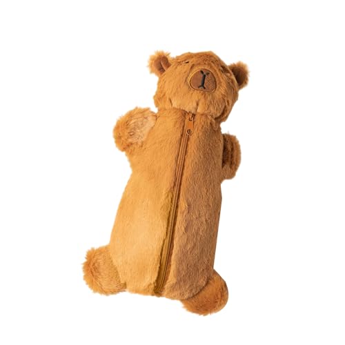 Kelisdi Plüsch-Federmäppchen mit Reißverschluss, tragbare Stift-Organizer, Aufbewahrungstasche, Reise-Kosmetiktasche für Studenten, Mädchen, Frauen, Federmäppchen, B von Kelisdi