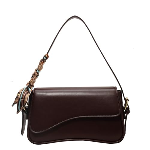 Kelisdi Retro-Umhängetasche aus PU-Leder für Damen, trendige Crossbody-Tasche mit zwei abnehmbaren Trägern, einfarbig, Unterarm-Handtasche, Party, Date, Handtasche, coffee, One Size Kelisdi Retro-Umhängetasche aus PU-Leder für Damen, trendige Crossbody-Tasche mit zwei abnehmbaren Trägern, einfarbig, Unterarm-Handtasche, Party, Date, Handtasche, coffee, One Size von Kelisdi