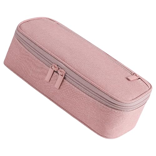 Kelisdi Schlichtes Federmäppchen, einfarbig, Stifteetui, großes Fassungsvermögen, Stift-Organizer, Taschen, einfarbig, großes Fassungsvermögen, für die Schule, a von Kelisdi