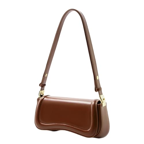 Kelisdi Schultertasche aus PU-Leder für Damen mit verstellbarem Riemen und goldfarbenen Beschlägen für den täglichen Pendler oder Freizeitausflüge, coffee, One Size Kelisdi Schultertasche aus PU-Leder für Damen mit verstellbarem Riemen und goldfarbenen Beschlägen für den täglichen Pendler oder Freizeitausflüge, coffee, One Size von Kelisdi