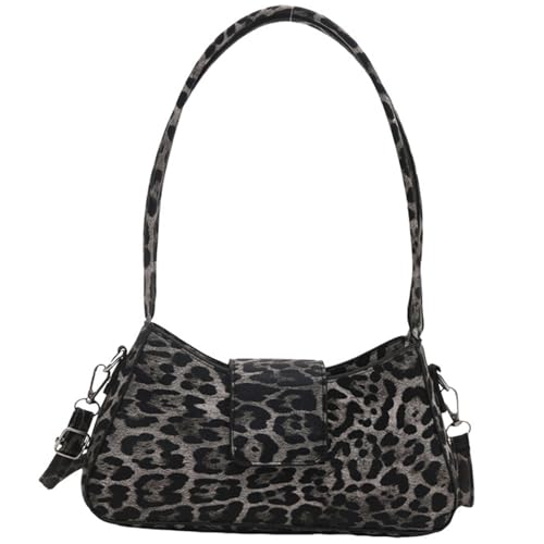 Kelisdi Schultertasche mit Leopardenmuster, PU-Leder, Crossbody-Tasche für Damen, modische und stilvolle Handtasche mit verstellbarem Riemen, modische Damentasche, Schwarz , One Size Kelisdi Schultertasche mit Leopardenmuster, PU-Leder, Crossbody-Tasche für Damen, modische und stilvolle Handtasche mit verstellbarem Riemen, modische Damentasche, Schwarz , One Size von Kelisdi