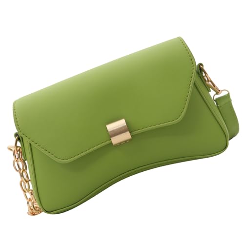 Kelisdi Stilvolle Damen-Umhängetasche, Pendlertasche, Unterarmtasche, PU-Leder, stilvolle Achselhöhle, modische Handtaschen für Damen, modische Achselkette, Handtasche, grün, One Size Kelisdi Stilvolle Damen-Umhängetasche, Pendlertasche, Unterarmtasche, PU-Leder, stilvolle Achselhöhle, modische Handtaschen für Damen, modische Achselkette, Handtasche, grün, One Size von Kelisdi