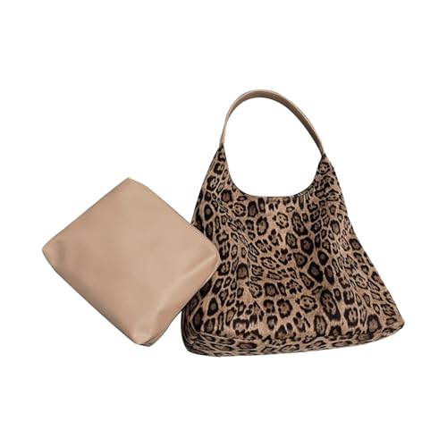 Kelisdi Stilvolle PU-Leder-Handtasche, geräumige Unterarm-Geldbörse, lässige Tasche mit bequemem Schultergurt, für den täglichen Gebrauch, stilvolle Schultasche, Khaki-Leopardenmuster, One Size Kelisdi Stilvolle PU-Leder-Handtasche, geräumige Unterarm-Geldbörse, lässige Tasche mit bequemem Schultergurt, für den täglichen Gebrauch, stilvolle Schultasche, Khaki-Leopardenmuster, One Size von Kelisdi