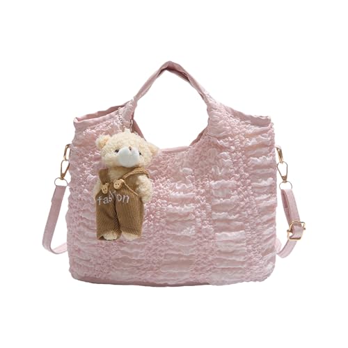Kelisdi Strukturierte Eimertasche mit Ornament-Anhängern, Crossbody-Tasche, verstellbarer Riemen, PU-Schultertasche, praktischer Alltags-Tragetasche, PU-Leder-Eimer mit Anhänger, B, One Size Kelisdi Strukturierte Eimertasche mit Ornament-Anhängern, Crossbody-Tasche, verstellbarer Riemen, PU-Schultertasche, praktischer Alltags-Tragetasche, PU-Leder-Eimer mit Anhänger, B, One Size von Kelisdi