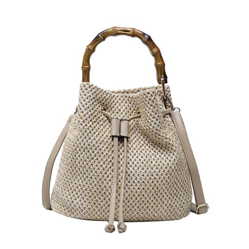 Kelisdi Tragbare Strohtasche, Handtasche, Schultertasche, geeignet für Camping, Outdoor und Reisen, Damen-Handtasche, khaki, One Size Kelisdi Tragbare Strohtasche, Handtasche, Schultertasche, geeignet für Camping, Outdoor und Reisen, Damen-Handtasche, khaki, One Size von Kelisdi