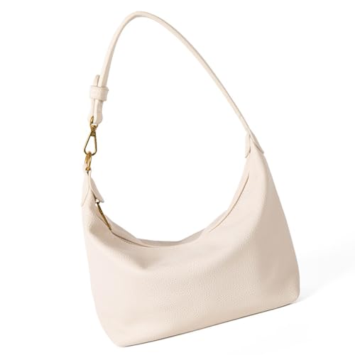 Kelisdi Trendige Damen Schultertasche PU Leder Achseltaschen Reise Handtasche Casual Eimer Geldbörse für Pendeln oder Einkaufen Stilvolle Arbeitstasche, weiß, One Size Kelisdi Trendige Damen Schultertasche PU Leder Achseltaschen Reise Handtasche Casual Eimer Geldbörse für Pendeln oder Einkaufen Stilvolle Arbeitstasche, weiß, One Size von Kelisdi
