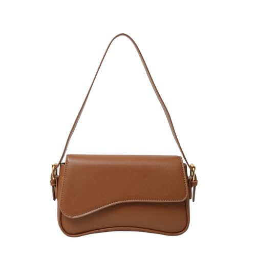 Kelisdi Trendige Umhängetasche aus PU-Leder für Damen und Mädchen, umwandelbare Umhängetasche, lässige Handtasche, Achsel-Geldbörse, Alltags-Handtasche, braun, One Size Kelisdi Trendige Umhängetasche aus PU-Leder für Damen und Mädchen, umwandelbare Umhängetasche, lässige Handtasche, Achsel-Geldbörse, Alltags-Handtasche, braun, One Size von Kelisdi
