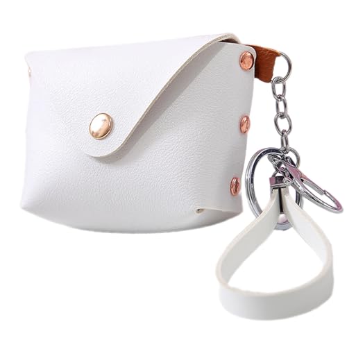 Kleine Handgelenktaschen, tragbarer Halter, kompakter PU-Leder-Schlüsselanhänger, Geldbörse für Damen zum Einkaufen und Reisen, weiß, Mass Beauty Kleine Handgelenktaschen, tragbarer Halter, kompakter PU-Leder-Schlüsselanhänger, Geldbörse für Damen zum Einkaufen und Reisen, weiß, Mass Beauty von Kelisdi