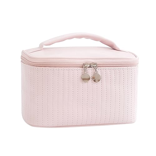 Kosmetiktasche für Damen, elegante PU-Make-up-Reise-Toilettenartikel-Aufbewahrung, Hängetasche, Tragetasche, Make-up-Tasche, a, Mass Beauty Kosmetiktasche für Damen, elegante PU-Make-up-Reise-Toilettenartikel-Aufbewahrung, Hängetasche, Tragetasche, Make-up-Tasche, a, Mass Beauty von Kelisdi