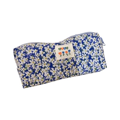 Kosmetiktasche mit Blumenmuster, Make-up-Tasche, Stiftebox, Schreibwarenetui, Handtasche, großes Fassungsvermögen, Kulturbeutel, Organizer, C, Mass Beauty Kosmetiktasche mit Blumenmuster, Make-up-Tasche, Stiftebox, Schreibwarenetui, Handtasche, großes Fassungsvermögen, Kulturbeutel, Organizer, C, Mass Beauty von Kelisdi