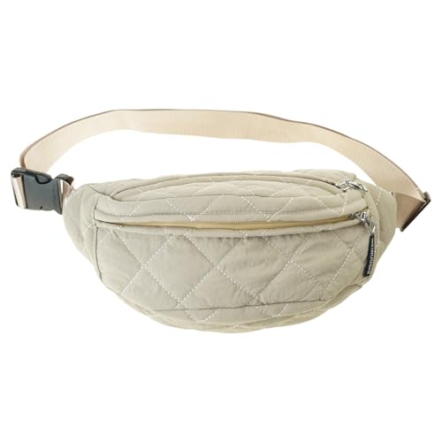 Modische Crossbody-Tasche, lässige Hüfttasche, Schultertaschen mit mehreren Fächern und verstellbarem Riemen, verstellbarer Riemen, Gürteltasche, grau, Mass Beauty von Kelisdi