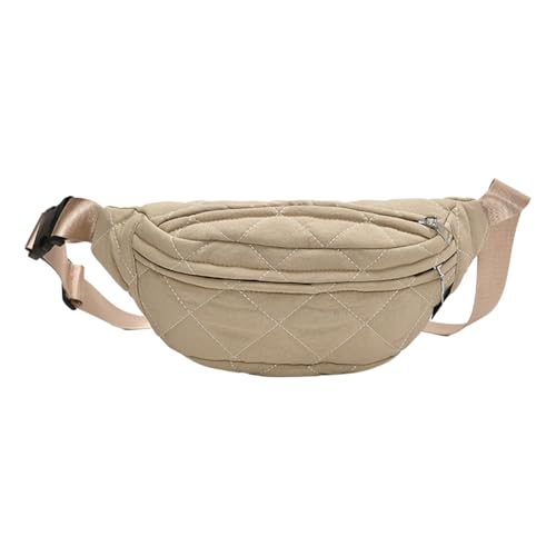 Modische Crossbody-Tasche, lässige Hüfttasche, Schultertaschen mit mehreren Fächern und verstellbarem Riemen, verstellbarer Riemen, Gürteltasche, khaki, Mass Beauty von Kelisdi