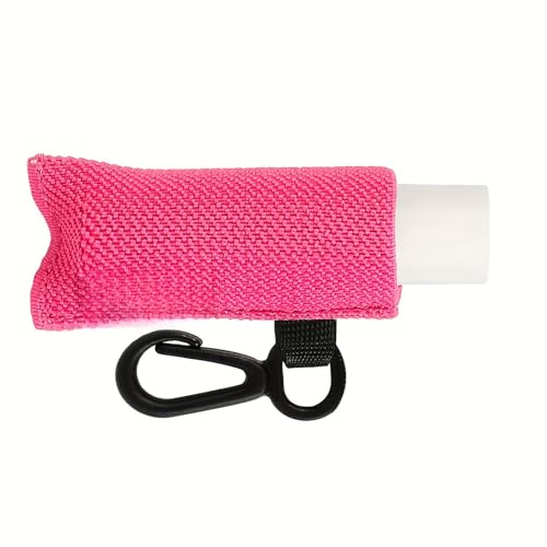 Modischer Kosmetik-Schlüsselanhänger-Organizer, elastischer Lippenstift-Halter, Clip auf Chapsticks, handgefertigt, Lippenbalsam, Aufbewahrungstasche, Make-up-Aufbewahrungslösung, rosarot von Kelisdi