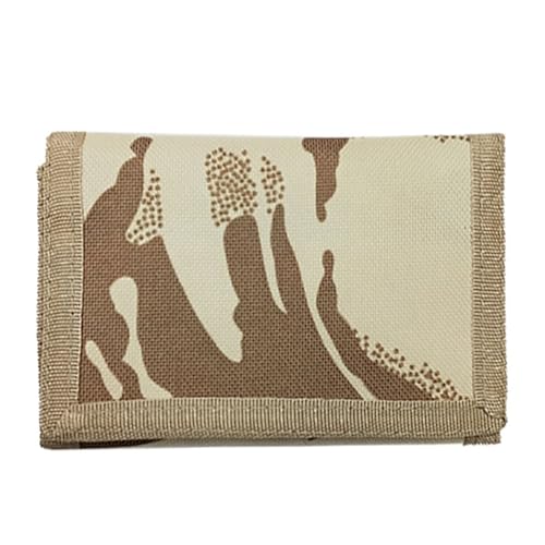 PU-Geldbörse mit Kette, modischer und funktionaler Kartenhalter, hält Ihre Wertsachen sicher auf Reisen, Camouflage Khaki, Mass Beauty von Kelisdi