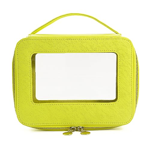 PVC-Make-up-Organizer-Tasche, Reißverschluss, Kosmetiktasche, transparent, Kulturbeutel, Make-up für Zuhause, Reisen, Kosmetik, tragbarer Kosmetikkoffer, gelb, Mass Beauty PVC-Make-up-Organizer-Tasche, Reißverschluss, Kosmetiktasche, transparent, Kulturbeutel, Make-up für Zuhause, Reisen, Kosmetik, tragbarer Kosmetikkoffer, gelb, Mass Beauty von Kelisdi