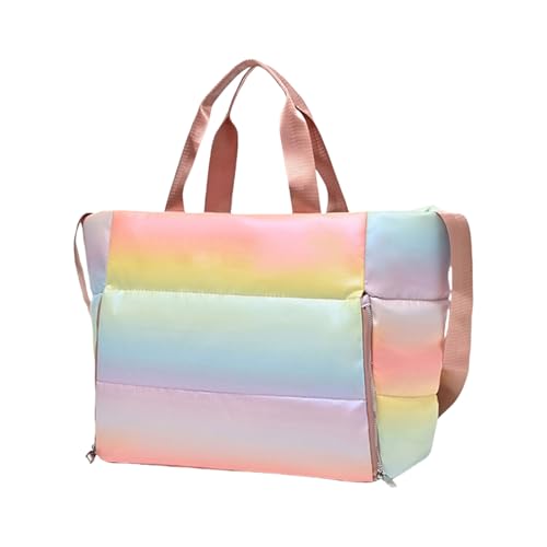 Schultertasche mit großer Kapazität, Reisetasche, PU-Leder, Wochenendgepäck, Puffer für Urlaub, Puffer Fitnessstudio, große Kapazität, Reisen, PU-Leder, Fitness, a, Mass Beauty von Kelisdi