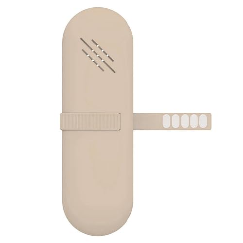 Silikon-Make-up-Pinselhalter, tragbare Reise-Make-up-Pinsel-Tasche für Damen und Mädchen, Kosmetikpinsel-Organizer, Reisetasche, Walnussfarbe, Mass Beauty von Kelisdi