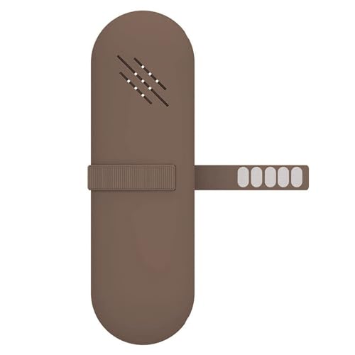 Silikon-Make-up-Pinselhalter, tragbare Reise-Make-up-Pinsel-Tasche für Damen und Mädchen, Kosmetikpinsel-Organizer, Reisetasche, coffee, Mass Beauty von Kelisdi