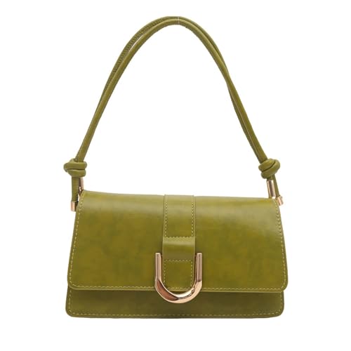 Stilvolle Umhängetasche für Damen, Retro-Stil für jeden Anlass, PU-Leder, Schultertaschen mit funktionalen Fächern, praktische Hardware-Geldbörse, grün, One Size Stilvolle Umhängetasche für Damen, Retro-Stil für jeden Anlass, PU-Leder, Schultertaschen mit funktionalen Fächern, praktische Hardware-Geldbörse, grün, One Size von Kelisdi