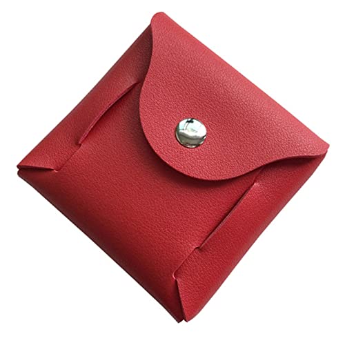 Tragbare Geldbörse aus Leder, Vintage-Stil, kleine Geldbeutel, Geldbörse, Geldbörse, Aufbewahrungstasche, für Damen und Herren, kleine Geldbeutel für Bargeld, rot, Mass Beauty Tragbare Geldbörse aus Leder, Vintage-Stil, kleine Geldbeutel, Geldbörse, Geldbörse, Aufbewahrungstasche, für Damen und Herren, kleine Geldbeutel für Bargeld, rot, Mass Beauty von Kelisdi