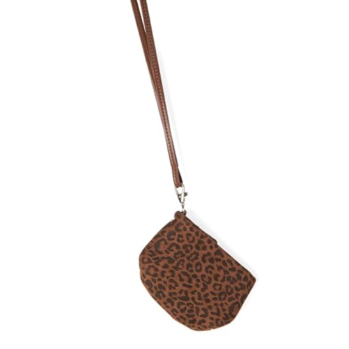 Trendige kleine Münzbeutel mit praktischem Polyester Party Reise Münzbörse Kompakte Geldtasche für Frauen und Mädchen Frauen Mode-Accessoire, braun, Mass Beauty von Kelisdi