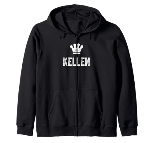 Kellen der König / Krone & Name Design für Herren namens Kellen Kapuzenjacke von Kellen Name Tag Apparel for Men Named Kellen