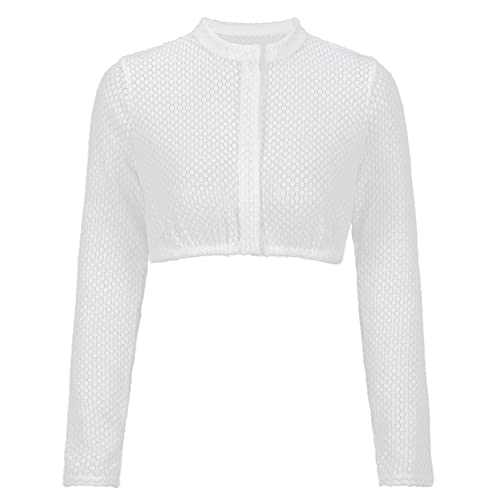 Kelliar Dirndl Bluse Damen Langarm V Ausschnit Dirndlbluse Langarm V-Ausschnitt Dirndlblusen Trachtenbluse für Oktoberfest Bluse Größe 36 von Kelliar