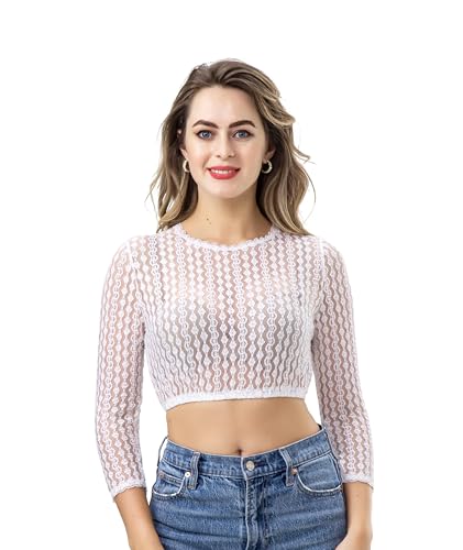 Kelliar Dirndlbluse Weiß Langarm Damen Dirndlbluse Spitze Dirndlbluse Langarm Dirndl Bluse Damen Spitze 3/4 Arm Trachtenbluse Spitze Oktoberfest Bluse, Größe 44 Kelliar Dirndlbluse Weiß Langarm Damen Dirndlbluse Spitze Dirndlbluse Langarm Dirndl Bluse Damen Spitze 3/4 Arm Trachtenbluse Spitze Oktoberfest Bluse, Größe 44 von Kelliar