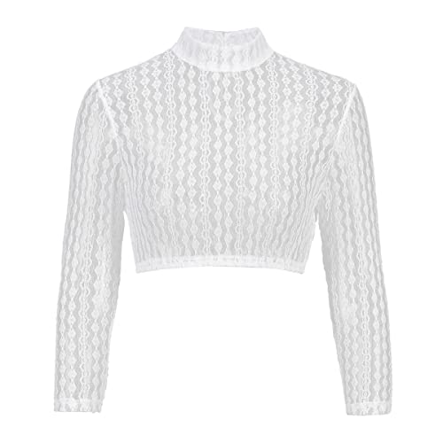 Kelliar Dirndlbluse Damen Trachtenbluse Creme Dirndl Bluse für Bavarian Oktoberfest von Kelliar
