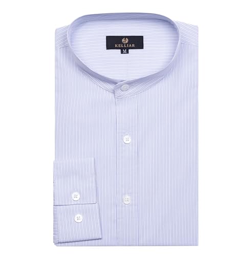 Kelliar Trachtenhemd Herren Freizeithemd Herren Langarm Langärmlig Trachtenhemd Weiß Herren Slim fit Weiß Herrenhemden Langarm für Oktoberfest 100% Baumwolle Größe XXL von Kelliar