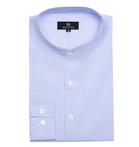 Kelliar Trachtenhemd Herren Freizeithemd Herren Langarm Langärmlig Trachtenhemd Weiß Slim fit Weiß Herrenhemden Langarm Trachtenkleid für Oktoberfest Hemd 100% Baumwolle Größe XXL von Kelliar