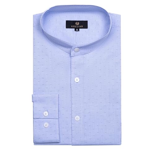 Kelliar Trachtenhemd Herren Oktoberfest Hemd Freizeithemd Herren Langarm Langärmlig Trachtenhemd Weiß Slim fit Weiß Herrenhemden Langarm für Oktoberfest Hemd 100% Baumwolle Größe XXL von Kelliar