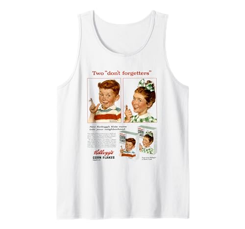 Kellogg's Maisflocken Frühstücksmüsli Kinder Retro Ad Tank Top von Kellogg's