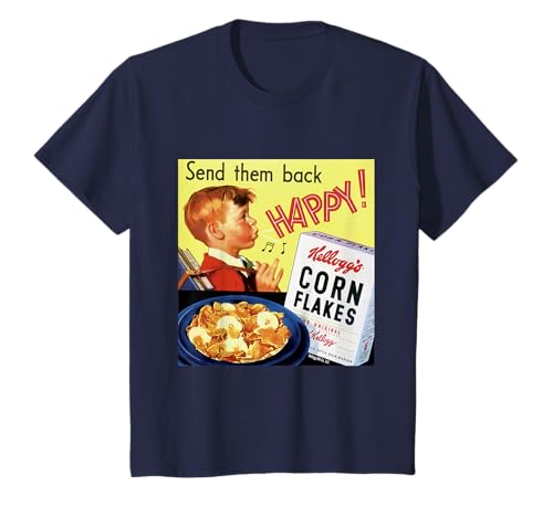 Kinder Cornflakes Müsli Send Them Back Happy Retro Ad Kids T-Shirt von Kellogg's